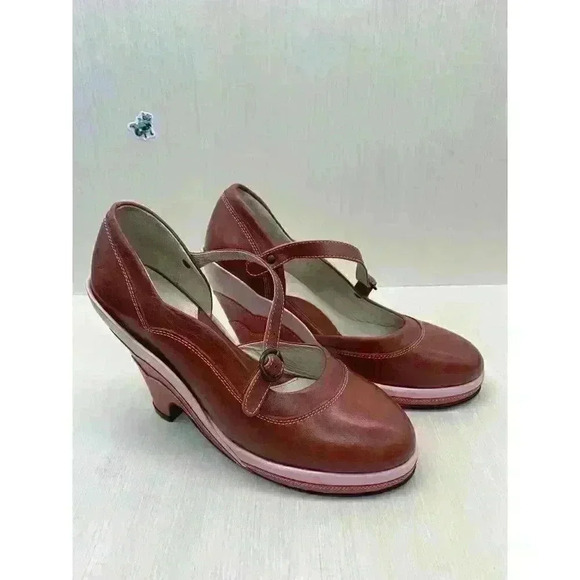 John Fluevog Pin Up Sally Jane Wedge Plateforme Shoe Size US 8 - Picture 2 of 12